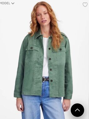 Madewell Olive Green Utility Shirt-Jacket, new without tags, Size XS